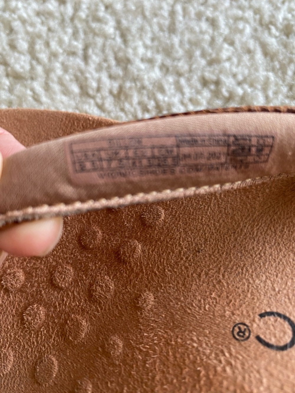 Vionic  Brown Textured Strap Thong Sandals - Picture 5 of 5